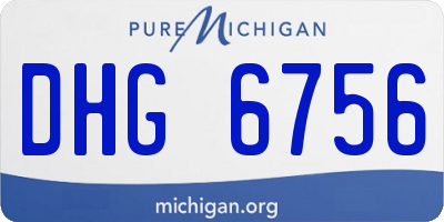 MI license plate DHG6756