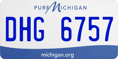 MI license plate DHG6757