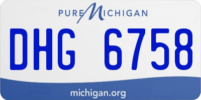 MI license plate DHG6758