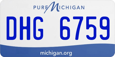 MI license plate DHG6759
