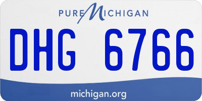 MI license plate DHG6766
