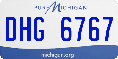 MI license plate DHG6767
