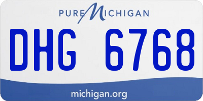 MI license plate DHG6768