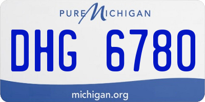 MI license plate DHG6780
