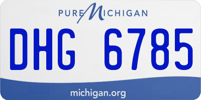 MI license plate DHG6785