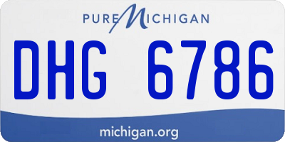 MI license plate DHG6786