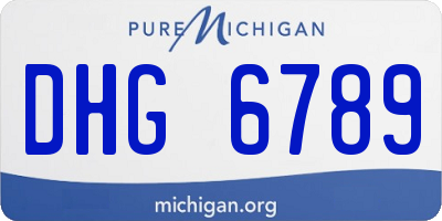 MI license plate DHG6789