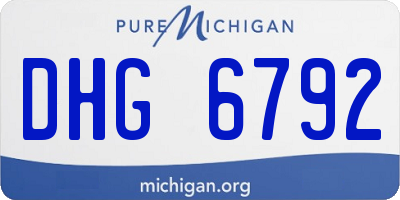 MI license plate DHG6792