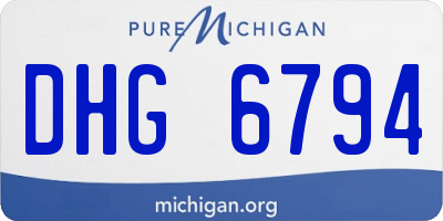 MI license plate DHG6794