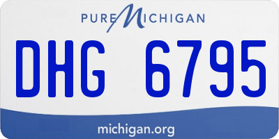 MI license plate DHG6795