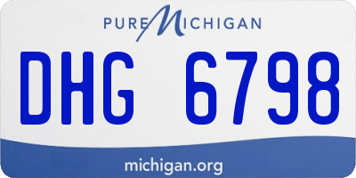 MI license plate DHG6798