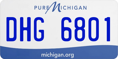 MI license plate DHG6801