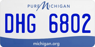 MI license plate DHG6802