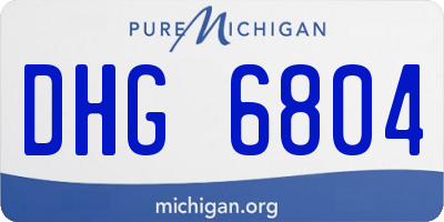 MI license plate DHG6804