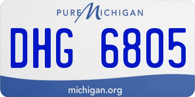 MI license plate DHG6805
