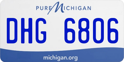MI license plate DHG6806