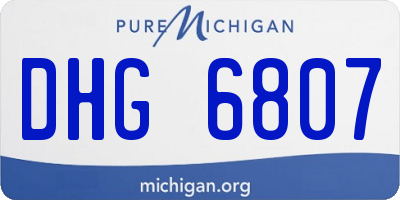 MI license plate DHG6807