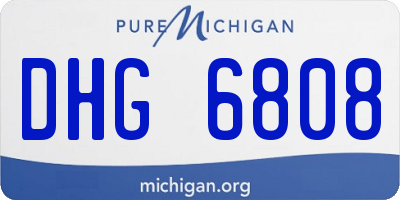 MI license plate DHG6808