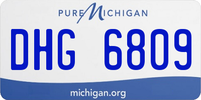 MI license plate DHG6809