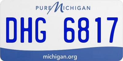 MI license plate DHG6817