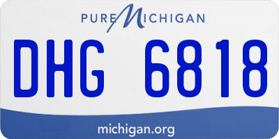 MI license plate DHG6818