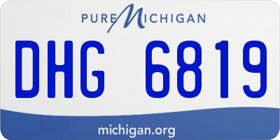 MI license plate DHG6819