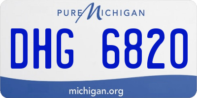 MI license plate DHG6820