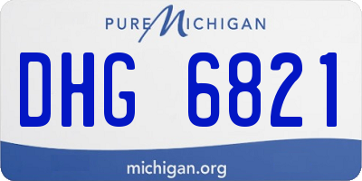 MI license plate DHG6821