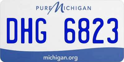 MI license plate DHG6823