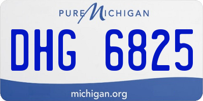 MI license plate DHG6825