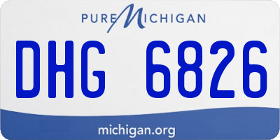 MI license plate DHG6826