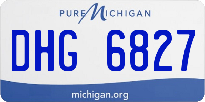 MI license plate DHG6827