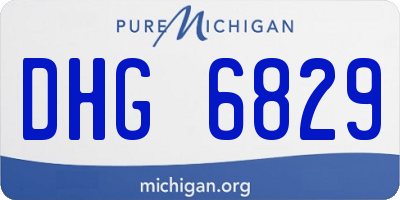 MI license plate DHG6829