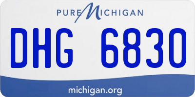 MI license plate DHG6830