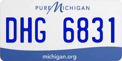 MI license plate DHG6831