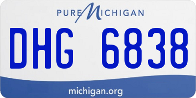 MI license plate DHG6838