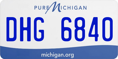 MI license plate DHG6840