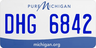 MI license plate DHG6842