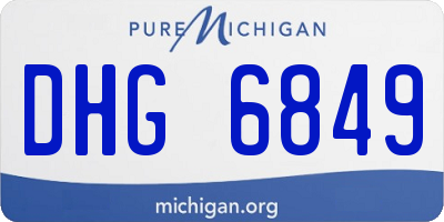 MI license plate DHG6849