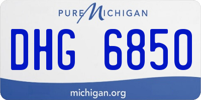 MI license plate DHG6850