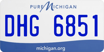 MI license plate DHG6851