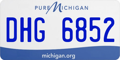 MI license plate DHG6852