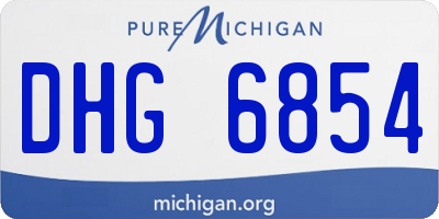 MI license plate DHG6854