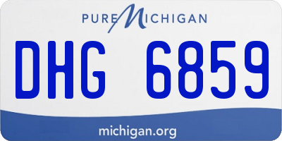 MI license plate DHG6859