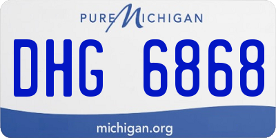 MI license plate DHG6868