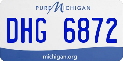 MI license plate DHG6872