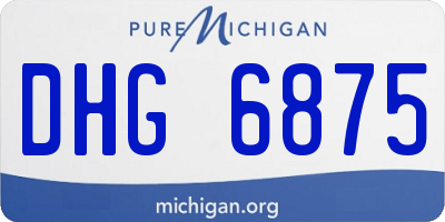 MI license plate DHG6875