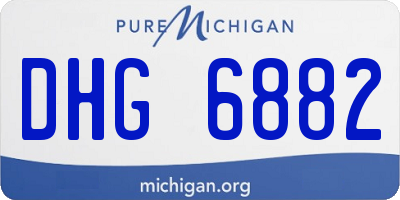 MI license plate DHG6882