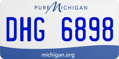 MI license plate DHG6898