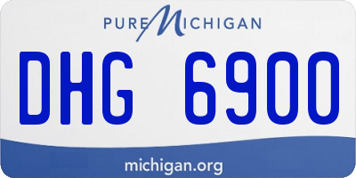 MI license plate DHG6900